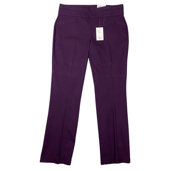 croft & barrow Pants - Croft & Barrow Effortless Stretch Mid Rise Bootcut Pants Womens 8 Purple NWT‎